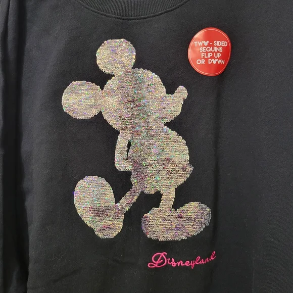 Disney Mickey Mouse Disneyland Reverse Sequin Sweater - Picture 13 of 14